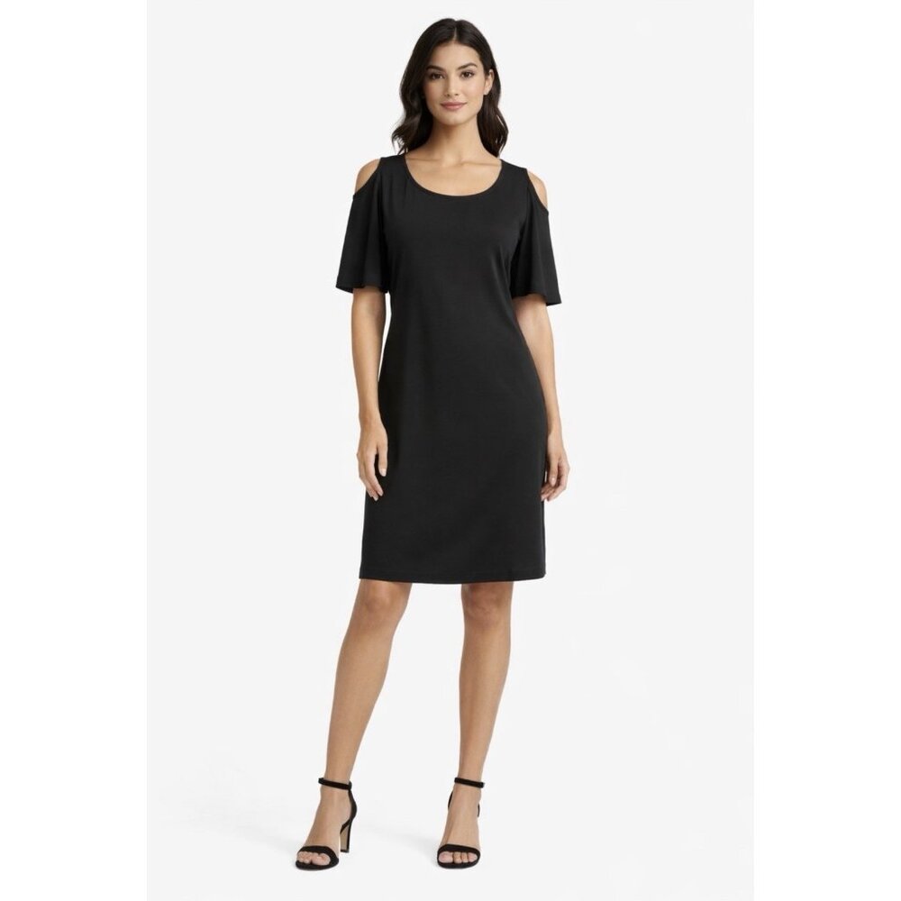 Ralph Lauren Dress Black S Small 2 4 6 Short Sleeve Stretch Washable NWT $99 NEW